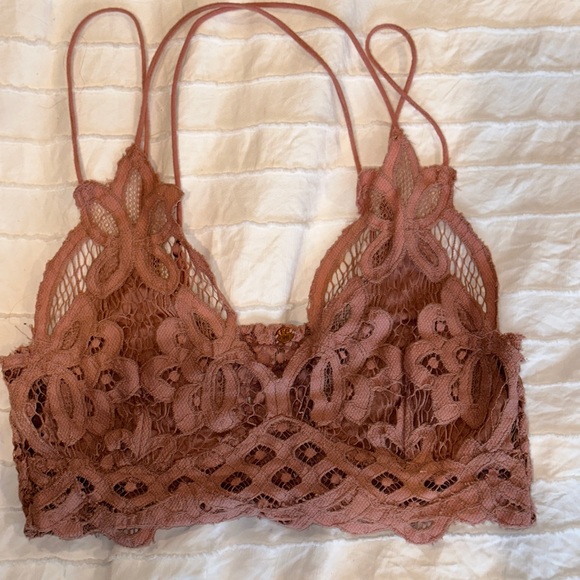 Lace bandeau top mauve - Picture 1 of 2